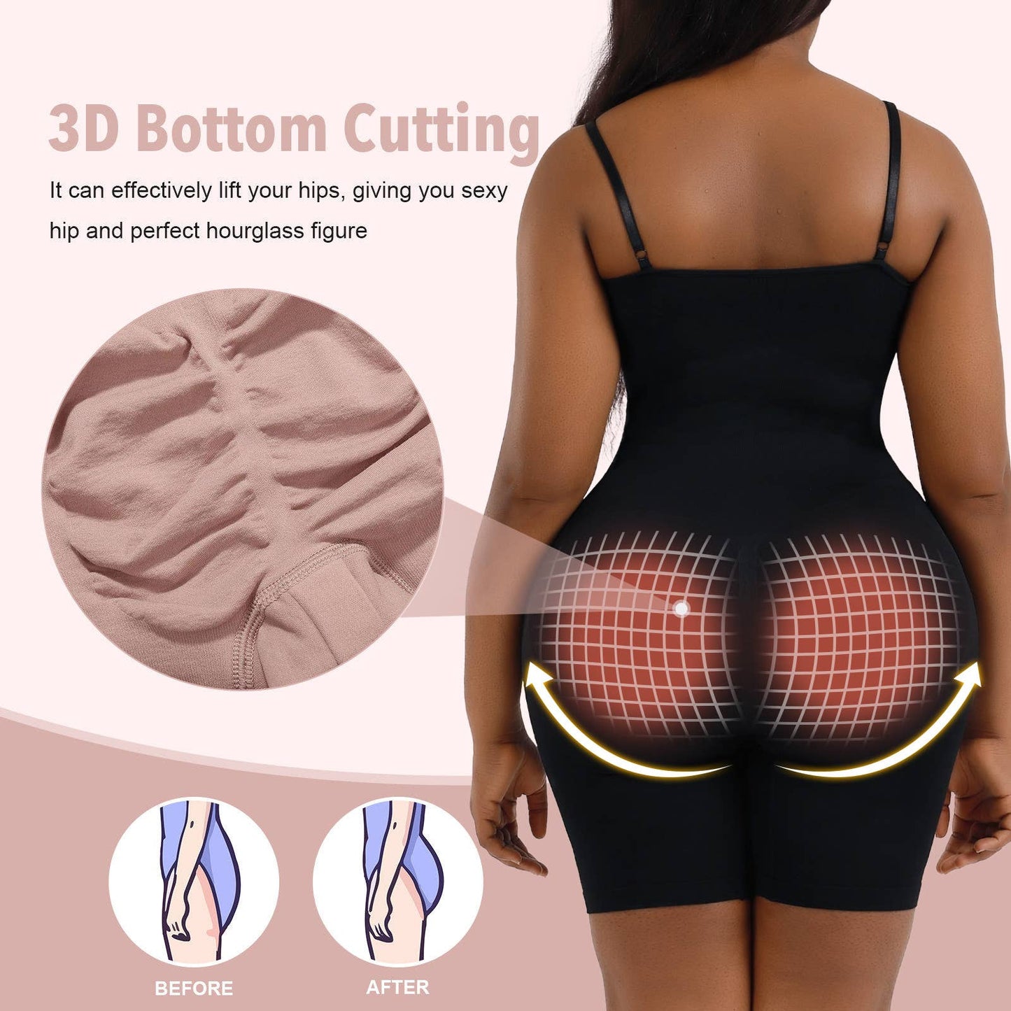 3D Sculpting Bodysuit Snatch Waist, Lift Booty