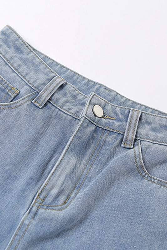 Ripped Heart Cut-Out Jeans