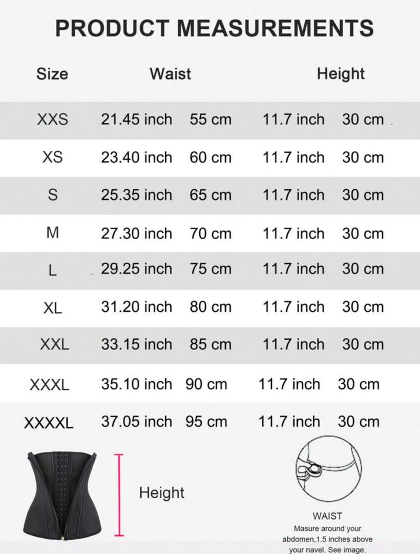 Snatched waist trainer, adjustable zipper corset for tummy control & body shaping