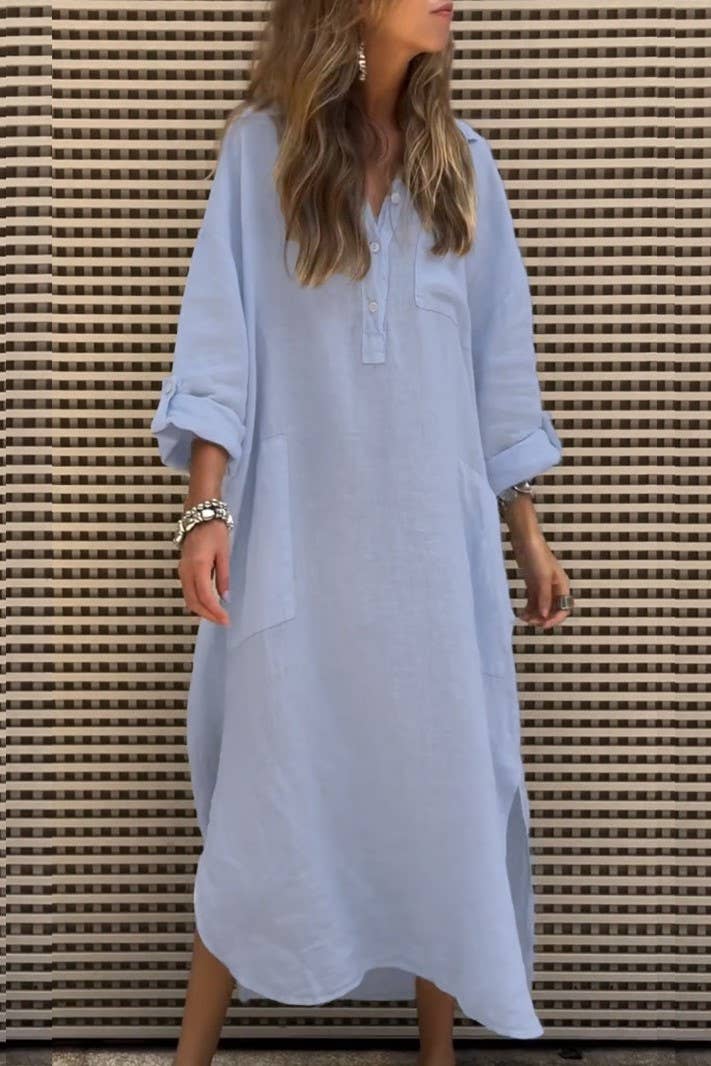 Oversized Casual Shirt Dress – Relaxed & Chic