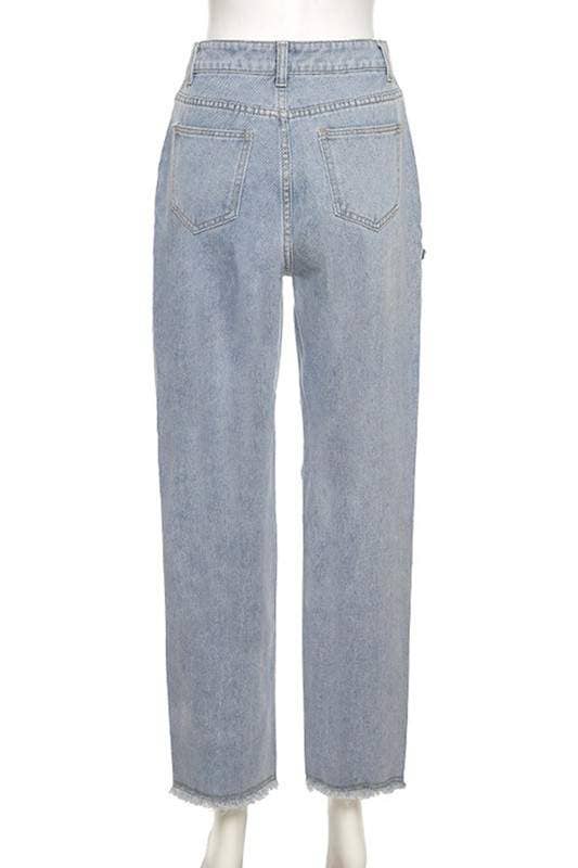 Ripped Heart Cut-Out Jeans