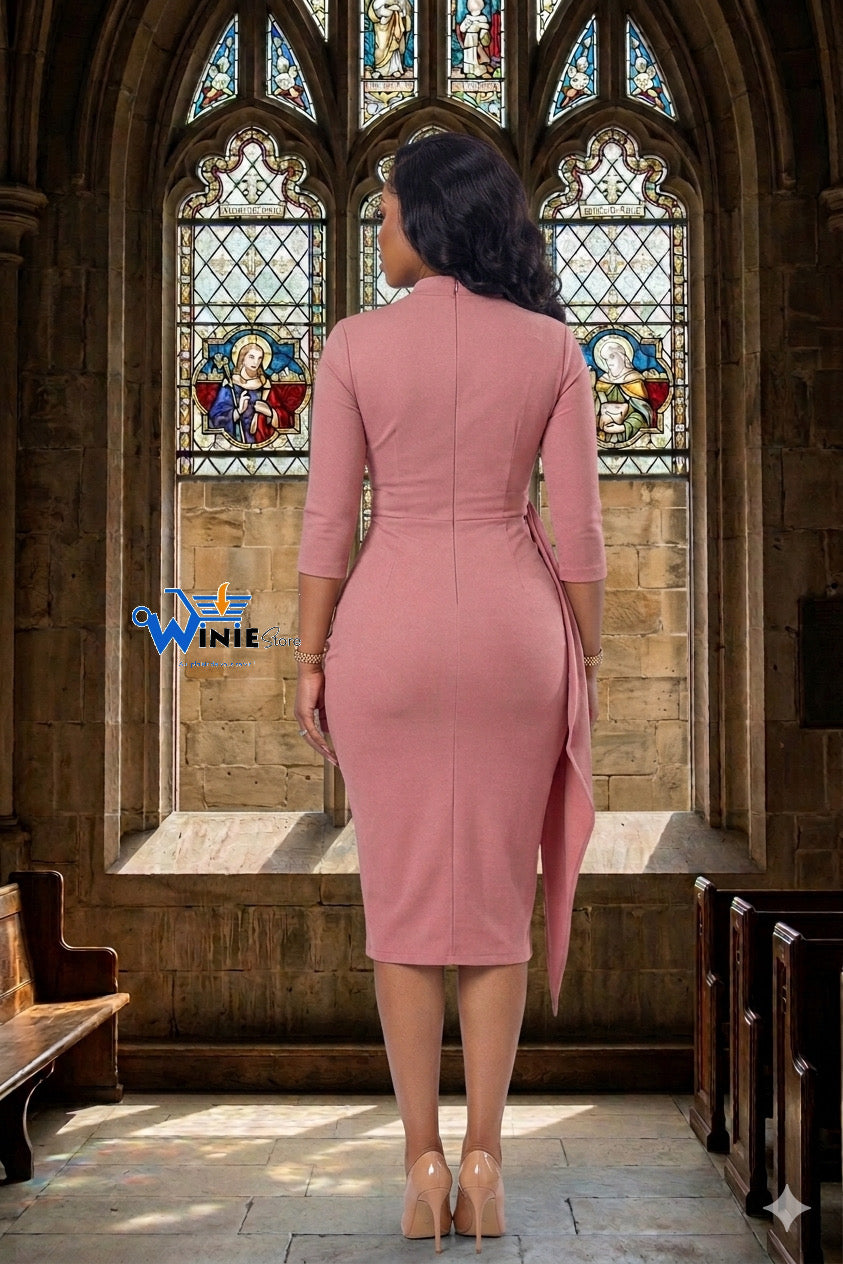 Elegant Wrap Midi Dress