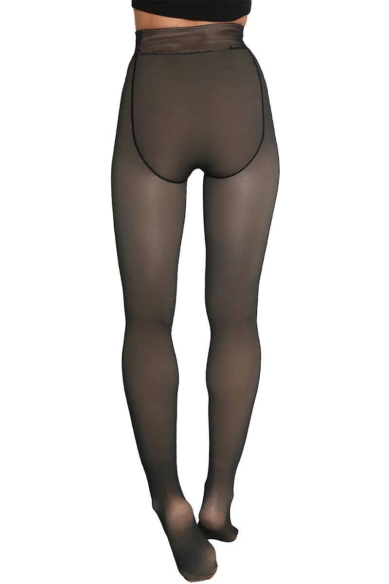 Original Women's Fleece Lined Sheer Pantyhose High Waist Winter Tights