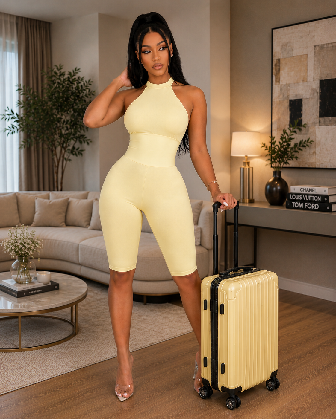 Halter Neck Tummy Control Shapewear Romper