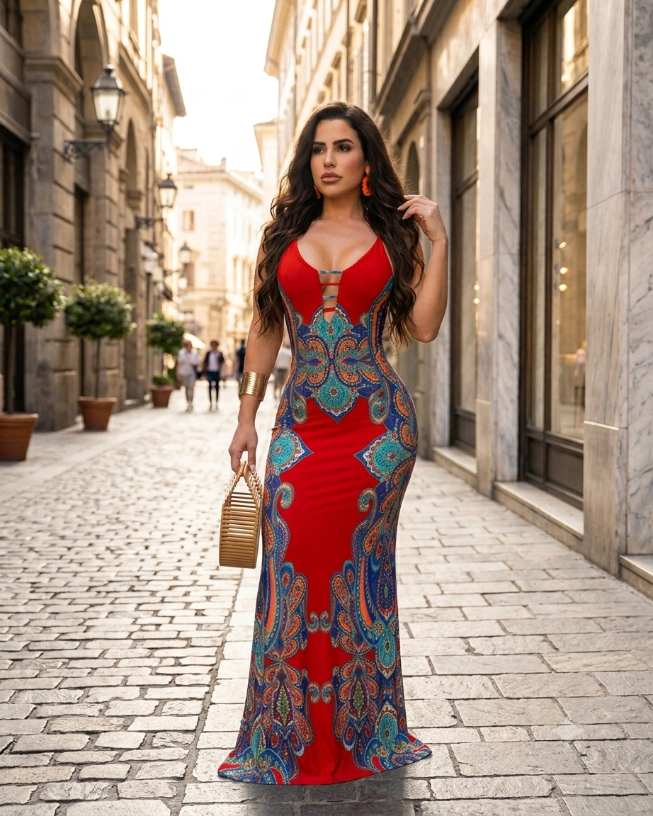Elegant Mosaic dress