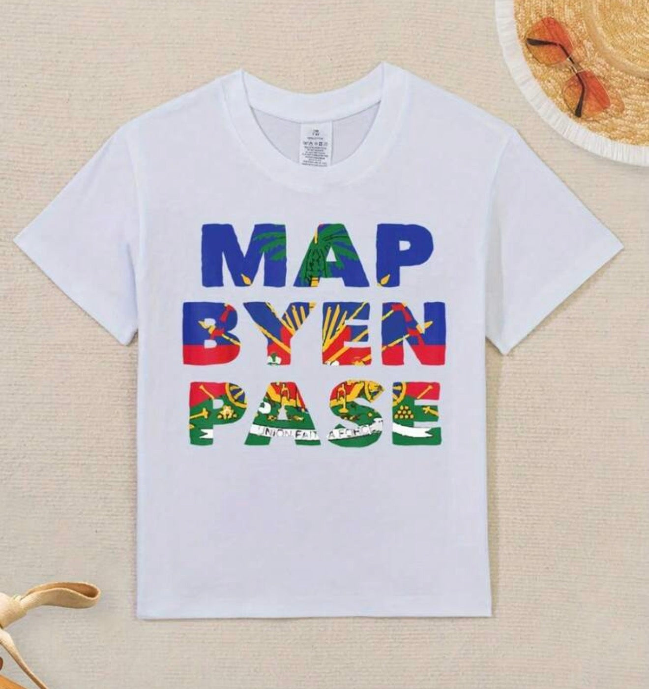 Haitian Kids Tee – Map Byen Pase Edition 🇭🇹