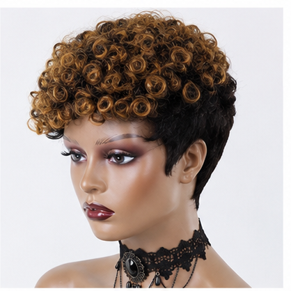 Golden Curl Pixie wig