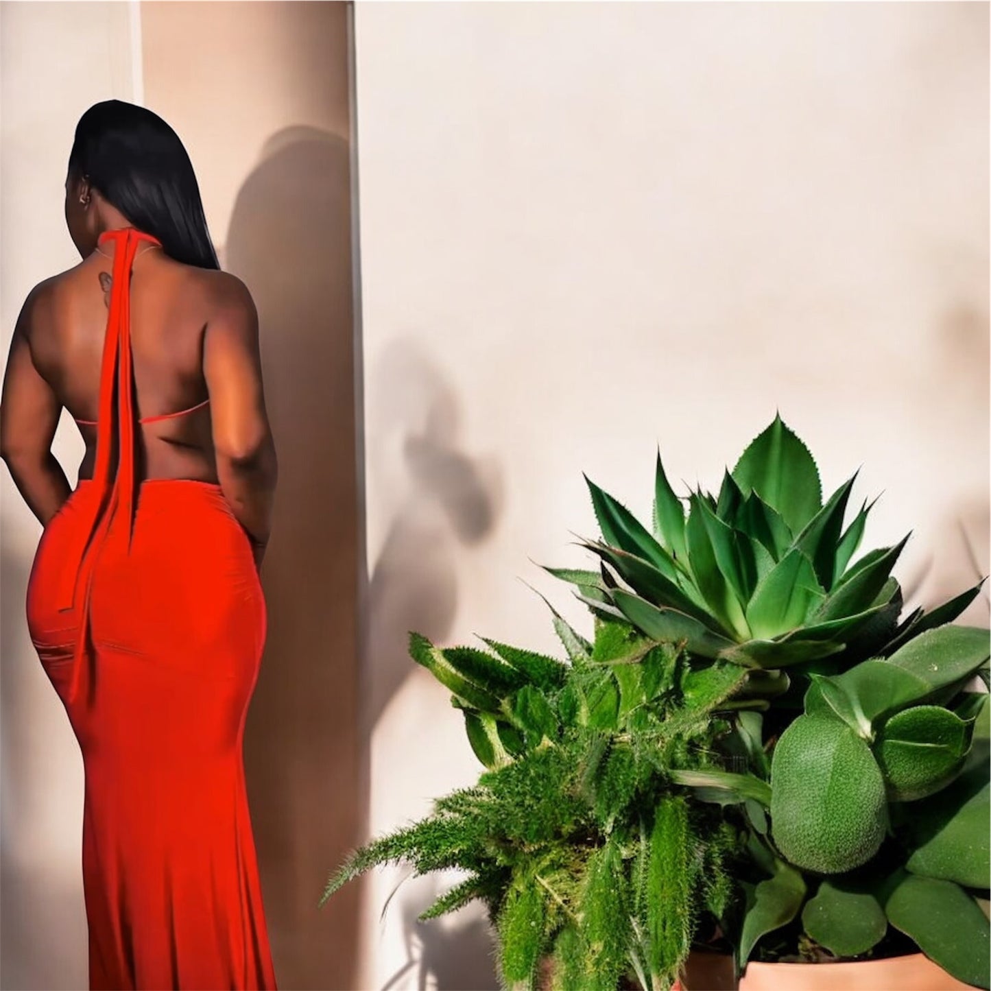 Bold Halter Maxi Dress