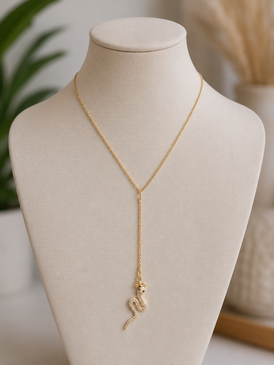 Sparkling Snake Pendant Necklace