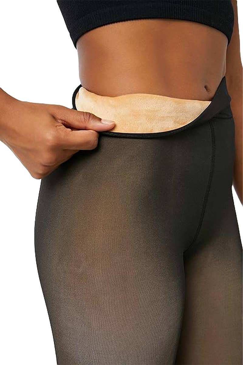 Original Women's Fleece Lined Sheer Pantyhose High Waist Winter Tights