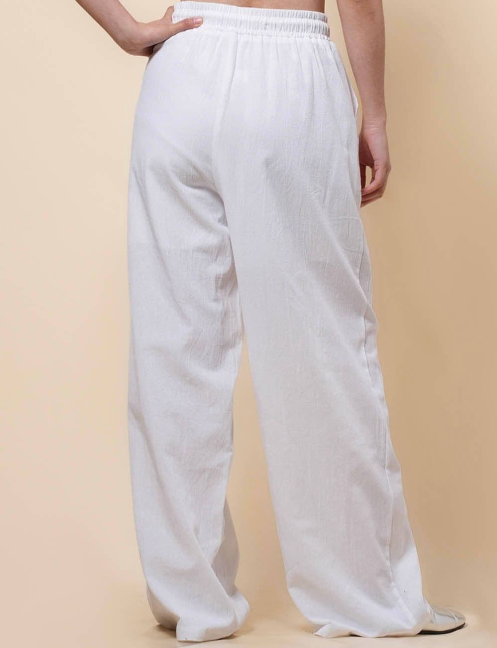 Chic Wide-Leg White Pants-Breezy, Stylish & Comfy