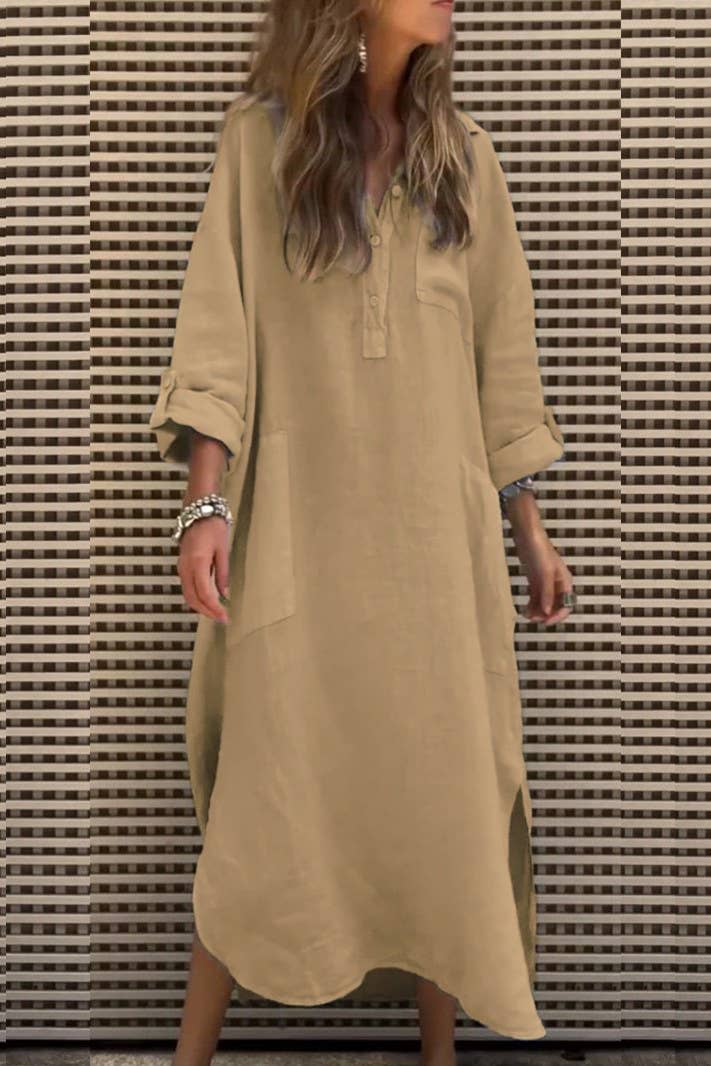 Oversized Casual Shirt Dress – Relaxed & Chic