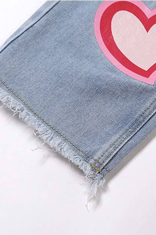 Ripped Heart Cut-Out Jeans