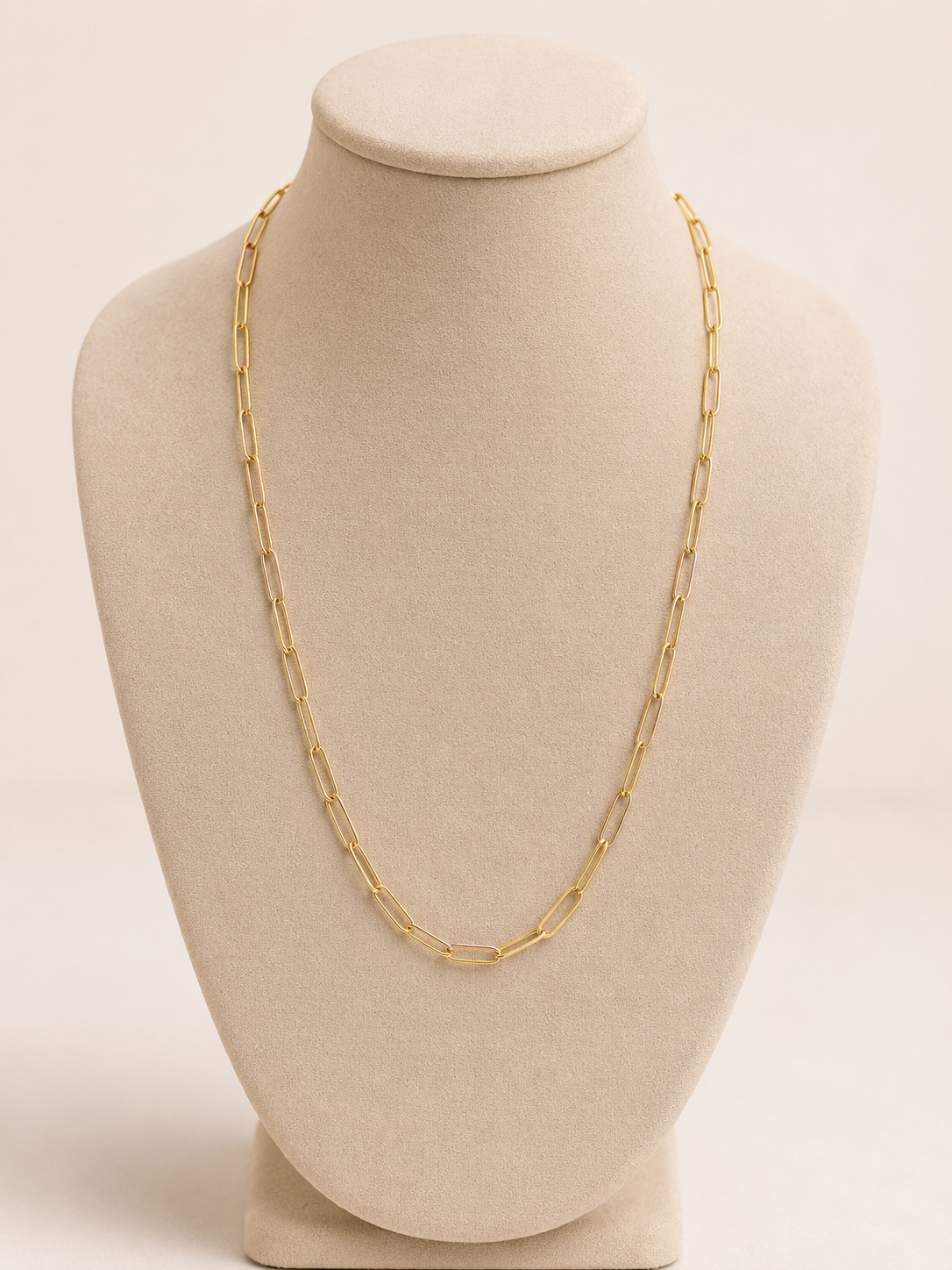 Classic Gold Paperclip Chain Necklace