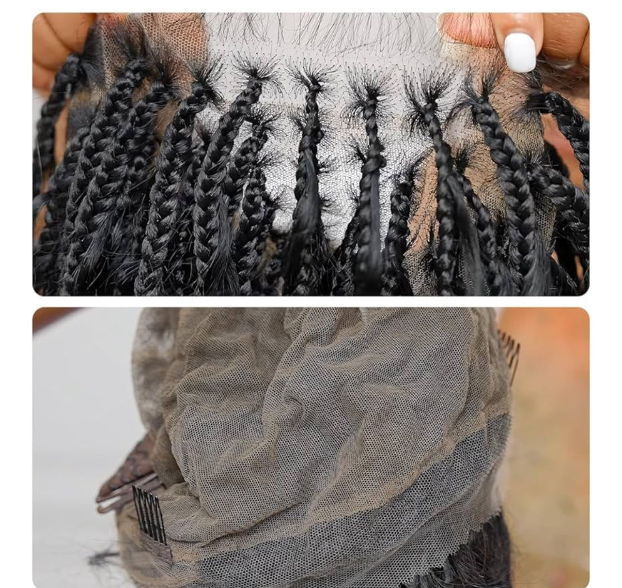 Luxury Boho Box Braided Wig 32 inches (Natural Black)