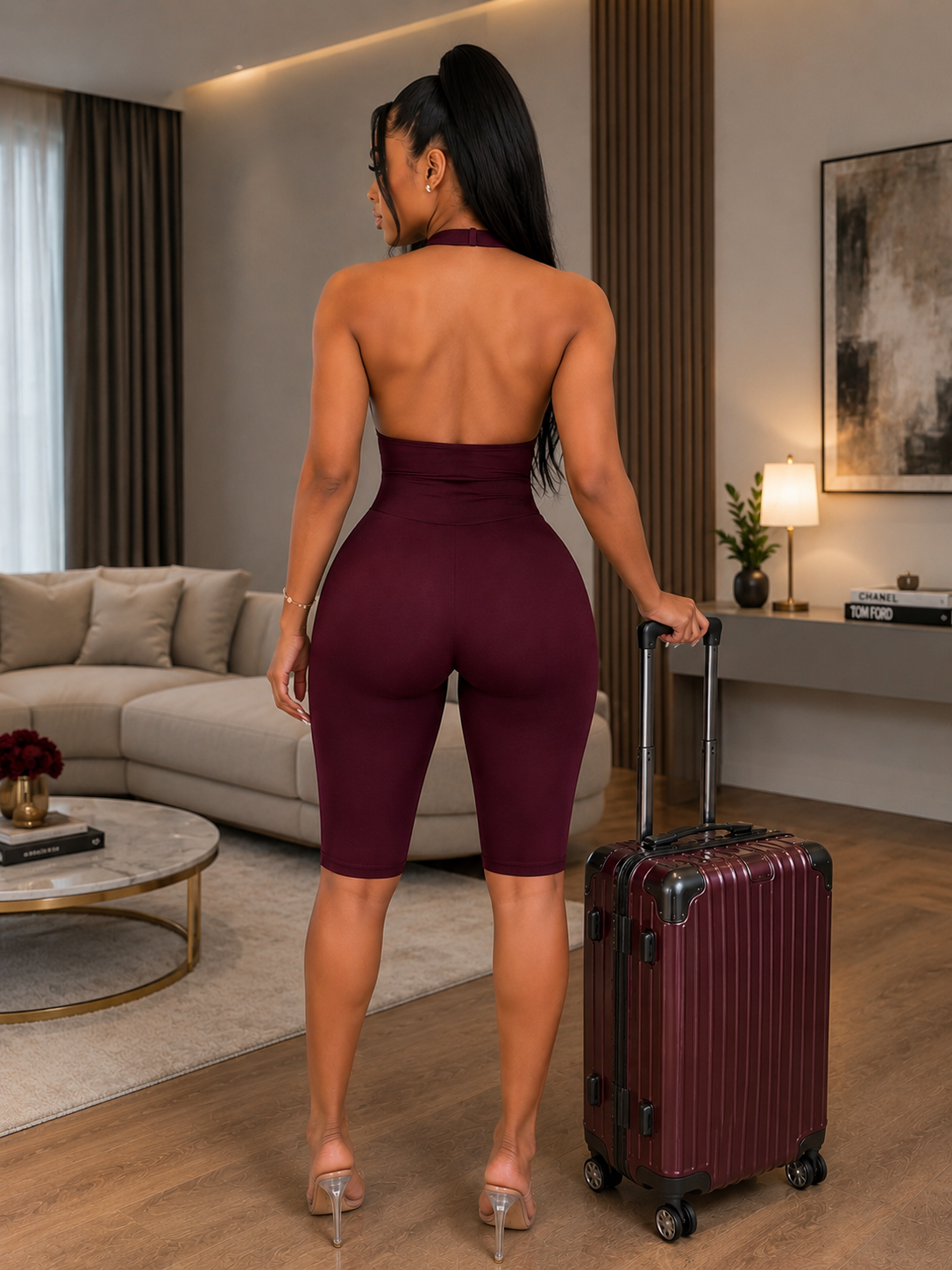 Halter Neck Tummy Control Shapewear Romper