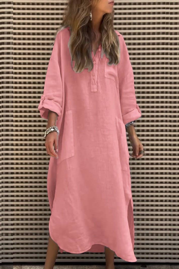 Oversized Casual Shirt Dress – Relaxed & Chic