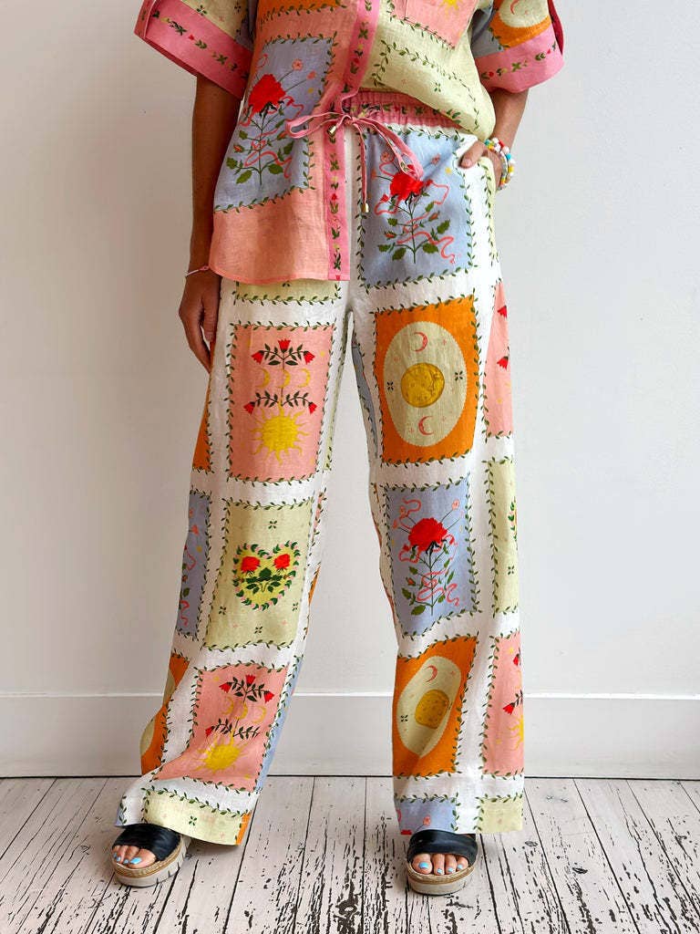 Boho Retro Print Two-piece Sets - Colorful & Chic.
