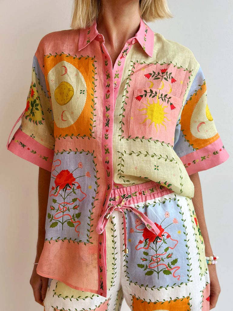 Boho Retro Print Two-piece Sets - Colorful & Chic.